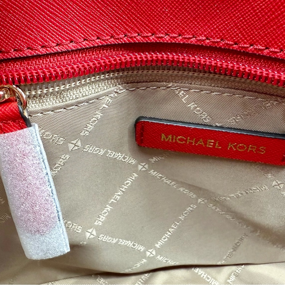 NWOT Michael Kors Scarlet Red Tote - Picture 3 of 7